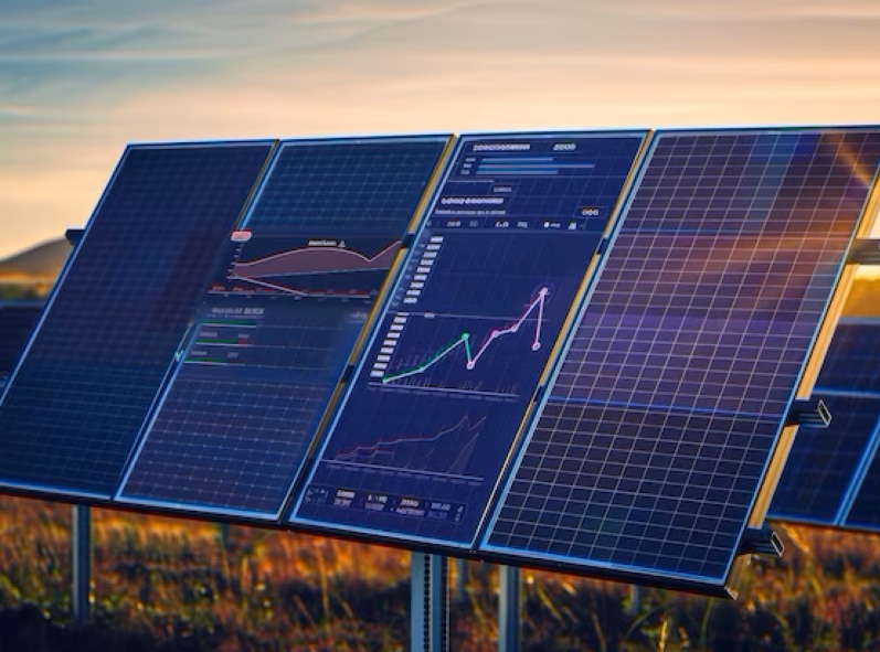 Solar panel farm performance dashboard